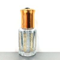 Parfum unique à l'huile essentielle d'Attar arabe, roll-on pour flacon en verre avec impression sérigraphique 3ml/6ml/12ml