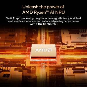 Ordinateur portable fin Vivobook S 14 OLED, AMD Ryzen AI 9 365, 24 Go de RAM, 1 To de SSD, fréquence de rafraîchissement de 120 Hz, AMD Radeon, argent froid - Product Image 5