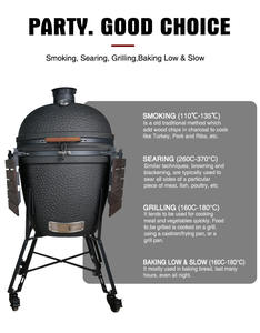 Parrilla Kamado Epicure Serie ULTRA de 22 Pulgadas, Barbacoa de Cerámica para Exteriores, Ahumador de Carbón, Horno de Carbón con Encendido Automático, Ecológico y Acabado Glaseado - Product Image 4