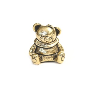 Pendentifs et breloques en laiton en forme d'ours assis mignon pour outils EDC, perles de couteau, bracelets tressés DIY, cordons, accessoires pour outils de plein air et fidget spinners en métal - Product Image 5