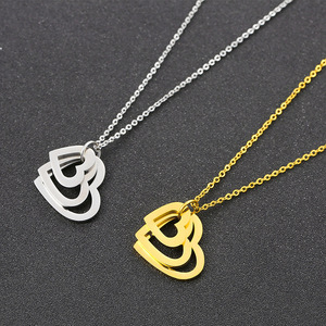 Collana Personalizzata in Acciaio Inossidabile <span class=keywords><strong>con</strong></span> Incisione di 4 <span class=keywords><strong>Nomi</strong></span> di Famiglia, Ciondolo a <span class=keywords><strong>Cuore</strong></span> Multistrato per Donne - Product Image 6