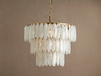 Lustre rond en verre de style américain moderne, luminaire suspendu de luxe haut de gamme pour salon, salle à manger, villa