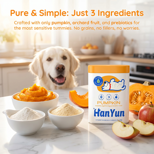 Polvere Naturale di Zucca per Cani, Salute Digestiva, Alto Contenuto di Fibre, Sollievo da Stitichezza e Diarrea, Cura dello Stomaco Canino - Product Image 2