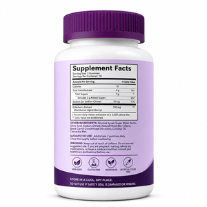 Gran Oferta: Gomitas de Extracto de Saúco Negro Natural con Zinc y Vitamina C al 3% para el Apoyo Inmunológico (No apto para Recién Nacidos) - Product Image 6