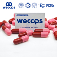 Capsules vides HPMC en gros Wecaps, tailles 00, 0, 1, 2, 3, 4, avec support d'impression de logo