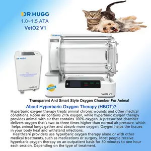 DR.HUGO VetO2 V1 Cheap Hard Hyperbaric Chamber For Pet Wound Healing 1.5 Ata Hbot 1 ~2 Small Animal Hyperbaric Oxygen Chamber
