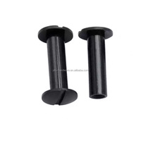 Vis de reliure Chicago personnalisées M3 M4 M5 M6 en plastique noir blanc nylon HDPE finition noire