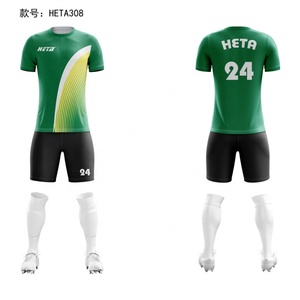 ชุดฟุตบอลทีมสโมสรแบบใหม่สั่งทำได้ เสื้อฟุตบอลชาย กางเกงขาสั้นระบายอากาศ ชุดเสื้อฟุตบอลแบบซับลิเมชั่น - Product Image 2