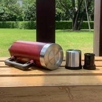 Grande capacité 1400 ml Thermos en acier inoxydable à double paroi Isolation thermique 12-24h Écologique Poignée de transport Tasse de voyage