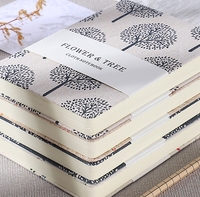 Carnet à spirales en toile à feuilles mobiles avec couverture en tissu PU, journal étudiant, couverture rigide épaisse, cadeau