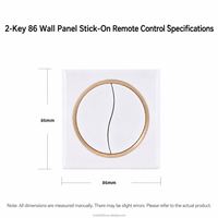 Panel de Interruptores Inteligente con Control Remoto Inalámbrico de 86 mm, Transmisor RF Montado en Pared para Iluminación y Electrodomésticos