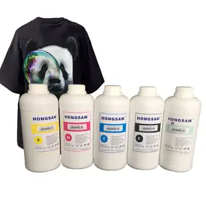 Hongsam Water Base Textile Pigment DTG Garment Ink White and 4 Color for Textile Paint