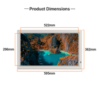 Bingkai Foto Digital Pros 24 inci, Bingkai Foto Digital Besar Full HD, Dapat Dipasang di Dinding, Video 1080P, Kalender, USB, Kartu SD, Remote Control