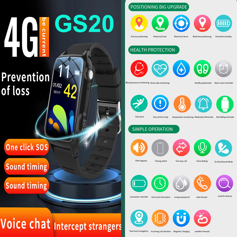 GS20-seniors-4G-SOS-gps-montre-intelligente