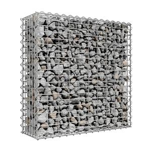 Caissons de gabions carrés soudés décoratifs modernes <span class=keywords><strong>pour</strong></span> jardin, en treillis métallique revêtu, remplis de pierres, <span class=keywords><strong>pour</strong></span> murs de soutènement et aménagement paysager - Product Image 3