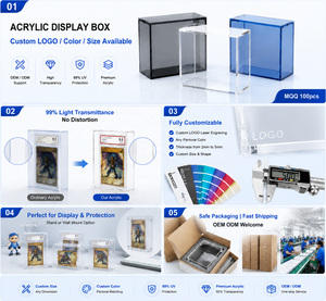 Boîtes en acrylique transparentes PKM Series ETB 151 UPC Booster Bundle SPC TCG Lokcana avec aimant N52, protection UV à 99 %, étui de présentation en acrylique - Product Image 2