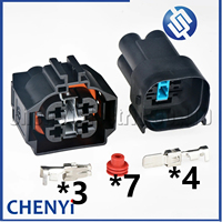 Connecteur automobile 4 broches/3 voies, prise de faisceau de câbles pour ventilateur électronique de voiture CY000411-6.3F CY000411-6.3M