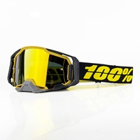 Lunettes de sport PC pour moto UV400, grand écran, verres interchangeables anti-reflets, coupe-vent, anti-sable, sangle réglable pour