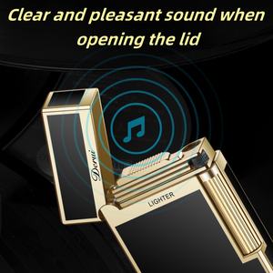 Briquet torche butane Jet flamme allume-cigare réglable flamme métal coupe-vent briquet avec couteau perceuse à cigares - Product Image 4