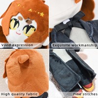 Peluche personnalisée mignonne sur mesure, poupée en peluche douce, portrait personnalisé, personnage de jeu en peluche avec costumes amovibles