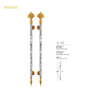מפעל ישירות למכור נירוסטה טיטניום דלת למשוך ידיות עץ דלת למשוך לדחוף ידית גדול עיקרי דלת ידית למלון - Product Image 3
