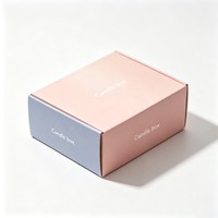 Caja de Papel Plegable Ecológica, Apilable, para Envío de Regalos, Juego de Velas, Embalaje de Papel Corrugado con Separador de Papel