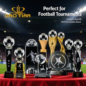 Trophée de football personnalisé en cristal avec gravure laser 3D <span class=keywords><strong>du</strong></span> joueur sur colonne en verre K9 – Cadeau pour tournoi sportif scolaire ou ligue jeunesse - Product Image 5