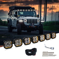 Lampu LED Bar Off Road 42 Inch 560W 7 Pod Clover 5 Inch Sinar Putih Spot Beam DRL untuk Jeep Truk OEM Grosir