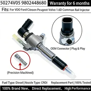 <span class=keywords><strong>Injecteur</strong></span> de carburant diesel d'origine neuf pour VDO Ford Citroën Peugeot Volvo 1.6D 9802448680 <span class=keywords><strong>50274V05</strong></span> A2C59513556 <span class=keywords><strong>9674973080</strong></span> - Product Image 2