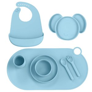 Ensemble d'alimentation pour bébé et tout-petit en silicone, 8 pièces, écologique, passe au lave-vaisselle, sans BPA, qualité alimentaire, vente en gros personnalisée - Product Image 4