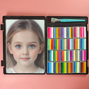 Juego <span class=keywords><strong>de</strong></span> Pintura Facial Profesional a Base <span class=keywords><strong>de</strong></span> Agua <span class=keywords><strong>para</strong></span> Niños, Seguro y Vegano, Suministros <span class=keywords><strong>de</strong></span> Pintura Corporal, Pastel Arcoíris Dividido, Oferta <span class=keywords><strong>de</strong></span> Navidad - Product Image 2