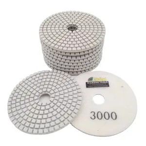 4" Grit #3000 Resin Bond Diamond Wet Polishing Pad for granite marble polishing