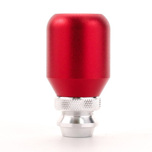 Pommeau de levier de vitesse universel en alliage d'aluminium, longueur télescopique réglable, couleur rouge, accessoire intérieur de voiture - Product Image 1