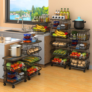 Estantes <span class=keywords><strong>de</strong></span> Almacenamiento Metálicos Ventilados para <span class=keywords><strong>Cocina</strong></span>, <span class=keywords><strong>de</strong></span> Múltiples Niveles, con Techo <span class=keywords><strong>de</strong></span> <span class=keywords><strong>Madera</strong></span> y Ruedas - Product Image 3