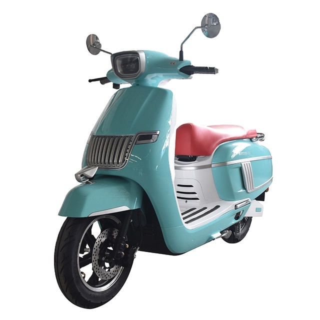Movie Style Retro Blue Green Color E-bike EEC Electric Scooter for Ladies