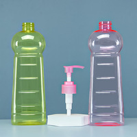 Bouteille de savon liquide à vaisselle en plastique de 500ml 16oz nettoyant transparent pour sol nettoyant pour vaisselle emballage de récipient de cuisine