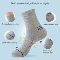 Chaussettes de sport personnalisées pour hommes, en coton respirant, anti-humidité, pour la course et le basketball, avec compression – Vente en gros directe usine