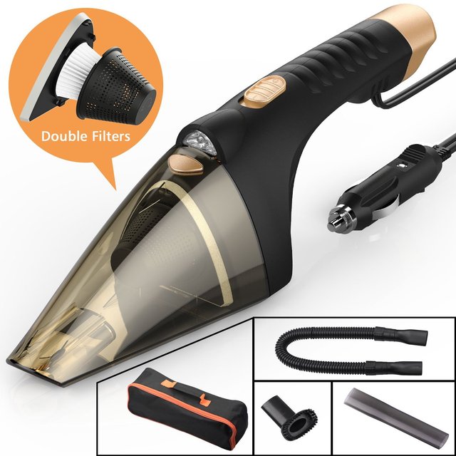2002 Cigarette Lighter Plug Strong Suction Vacuum Cleaner with Powerful Cyclonic Wet/Dry Car Vacuum Cleaner