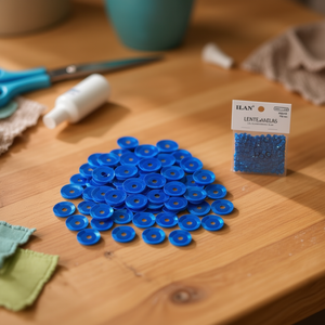 Paillettes ILAN 6mm Blu 15g Per Artigianato e Decorazione - Product Image 3