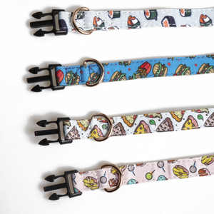 Amigo 패션 럭셔리 맞춤형 조절 맞춤형 패브릭 식품 시리즈 피자 도넛 넥타이 애완 동물 장식 개 칼라 - Product Image 6