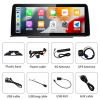 STWEI Écran tactile multimédia 12,3 pouces sans fil CarPlay Android Auto DSP 4G/WiFi pour tableau de bord avec caméra de recul pour BMW 3/4