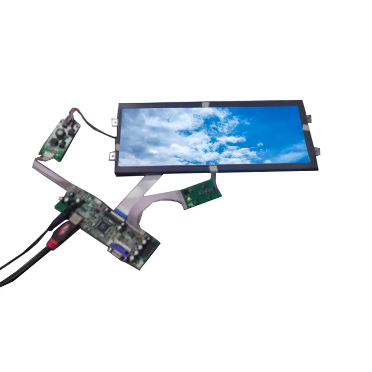 Wide temperatrue12.3 inch 1290x720 500nits 64K color bar lcd display screen monitor for industrial