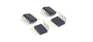 Connecteur à broches à pas de 2,54 mm, simple rangée, angle droit, hauteur : 8,0 mm, matériau PA6T, 1*5P - Product Image 6