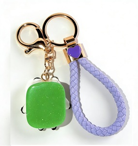 Porte-clés en alliage de zinc et résine, motif Mahjong Panda mignon, pendentif tuile de richesse, porte-bonheur pour <span class=keywords><strong>voiture</strong></span> et accessoire pour sac d'école pour femmes, cadeau en gros - Product Image 5