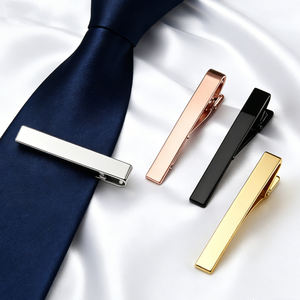 中国金属工艺品制造商定制促销礼品金属金条黑色镀镍领带夹男士领带 - Product Image 1