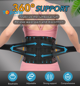 Top One soulagement de la douleur travail sportif réglable Double sangle de traction orthèse dorsale ceinture de soutien lombaire - Product Image 3