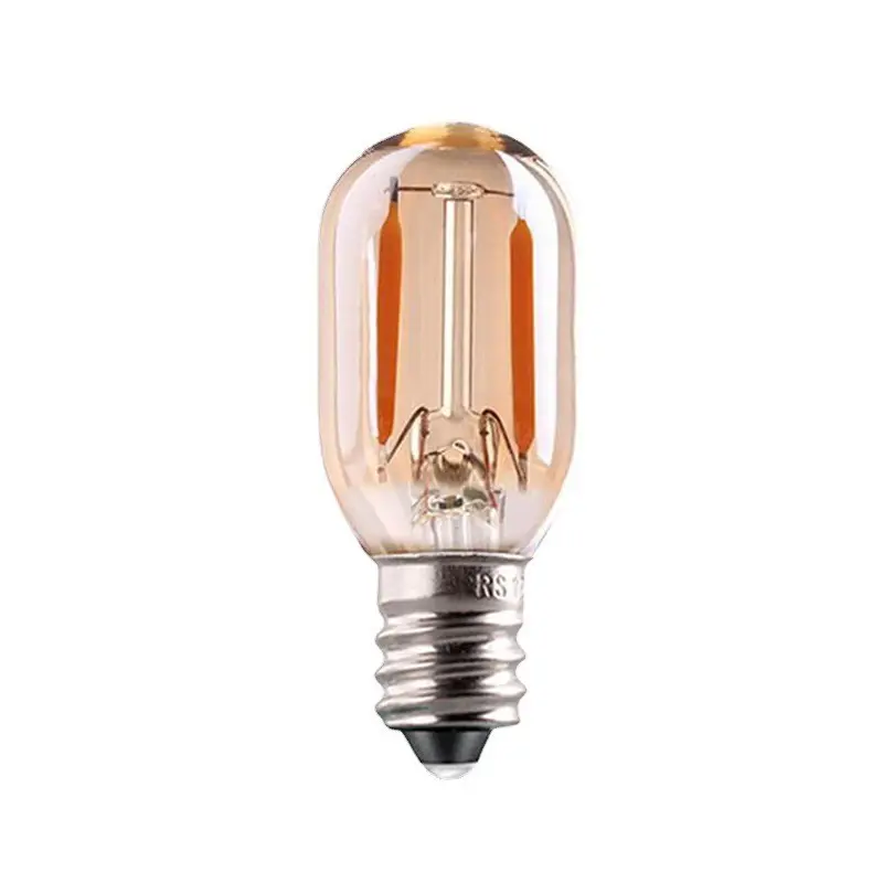 Lampadina a LED HoneyFly T22 1W 12-24V 220V E12 E14 Mini lampada ambra trasparente capsula lampadina Edison in vetro bianco caldo giallo caldo