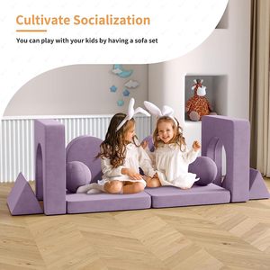 Ensemble de blocs de mousse surdimensionnés pour enfants, château de jeu intérieur, jouet éducatif, blocs de construction souples pour enfants de 4 à 6 ans - Product Image 1