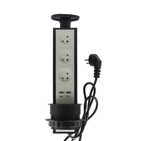 Israel Ổ cắm điện Có Thể Thu Vào Pop-Up Ổ Cắm Điện 3 Israel Cắm và 2 USB Cổng Sạc, Cổng chiếc bàn Bàn Kéo Pop-Up Ổ Cắm Điện