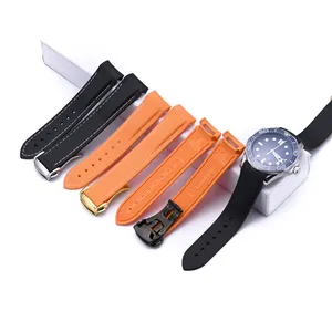 Correas de reloj de goma de silicona de 20mm y 22mm, reemplazo de correas de reloj para pulseras impermeables omeg Seamaster